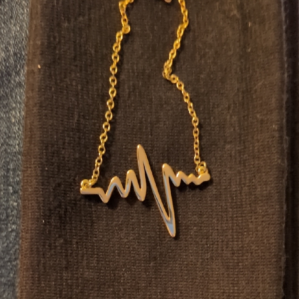 Gold Heartbeat Necklace